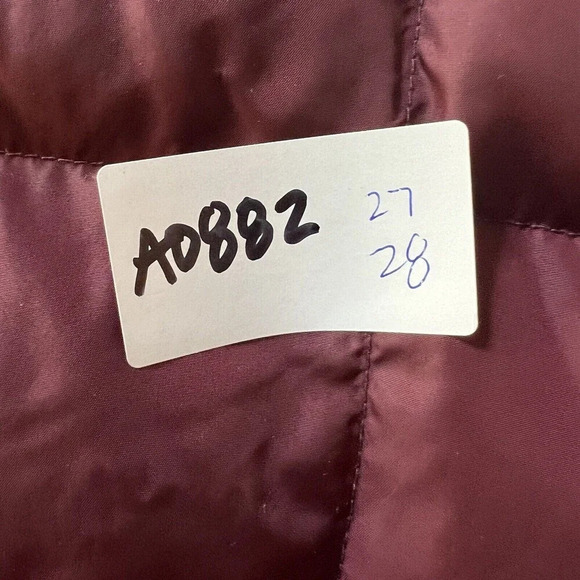 Lands End Burgundy Red Puffer Vest Mens Sz Large Goosedown Insulated Winter - Picture 11 of 11